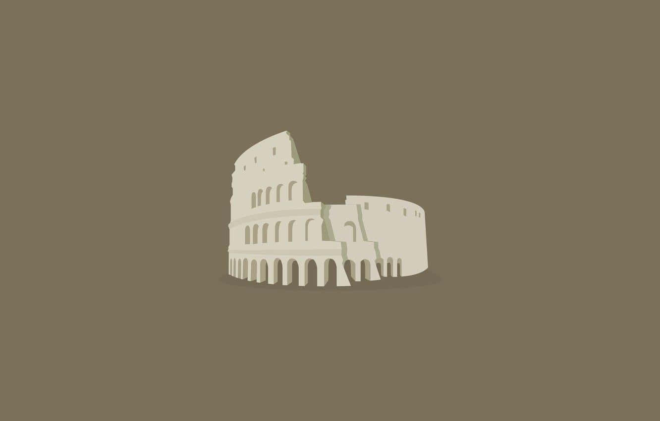 Colosseum Silhouette Art Wallpaper