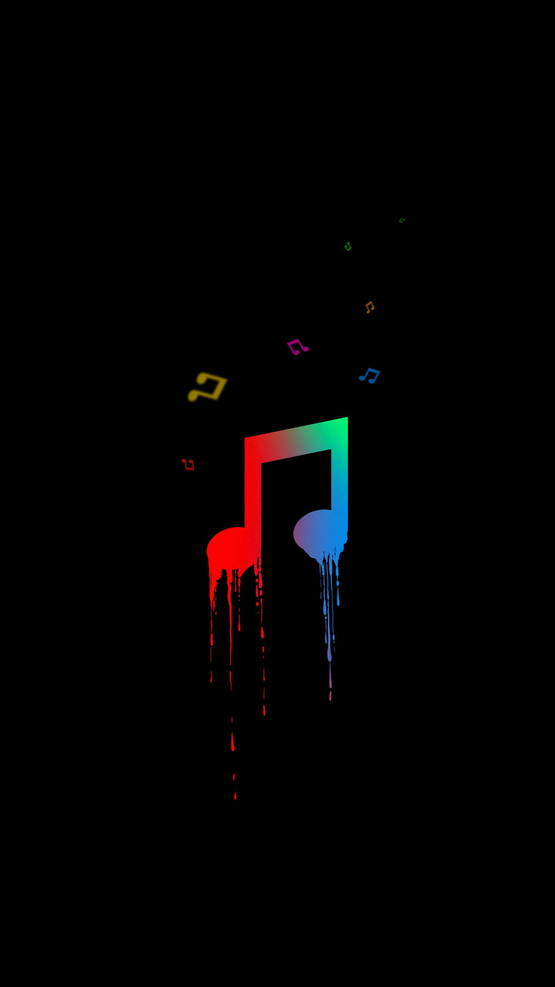 Colourful Musical Note 8k Phone Wallpaper