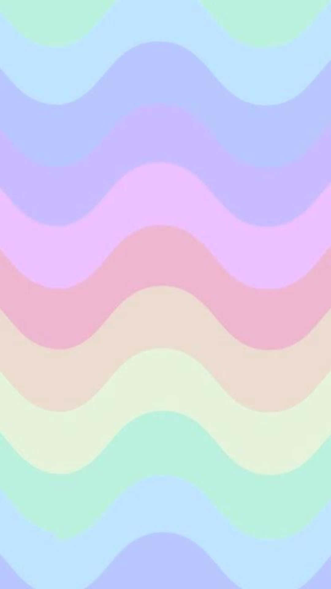 Vibrant Waves in Pastel Hues Wallpaper