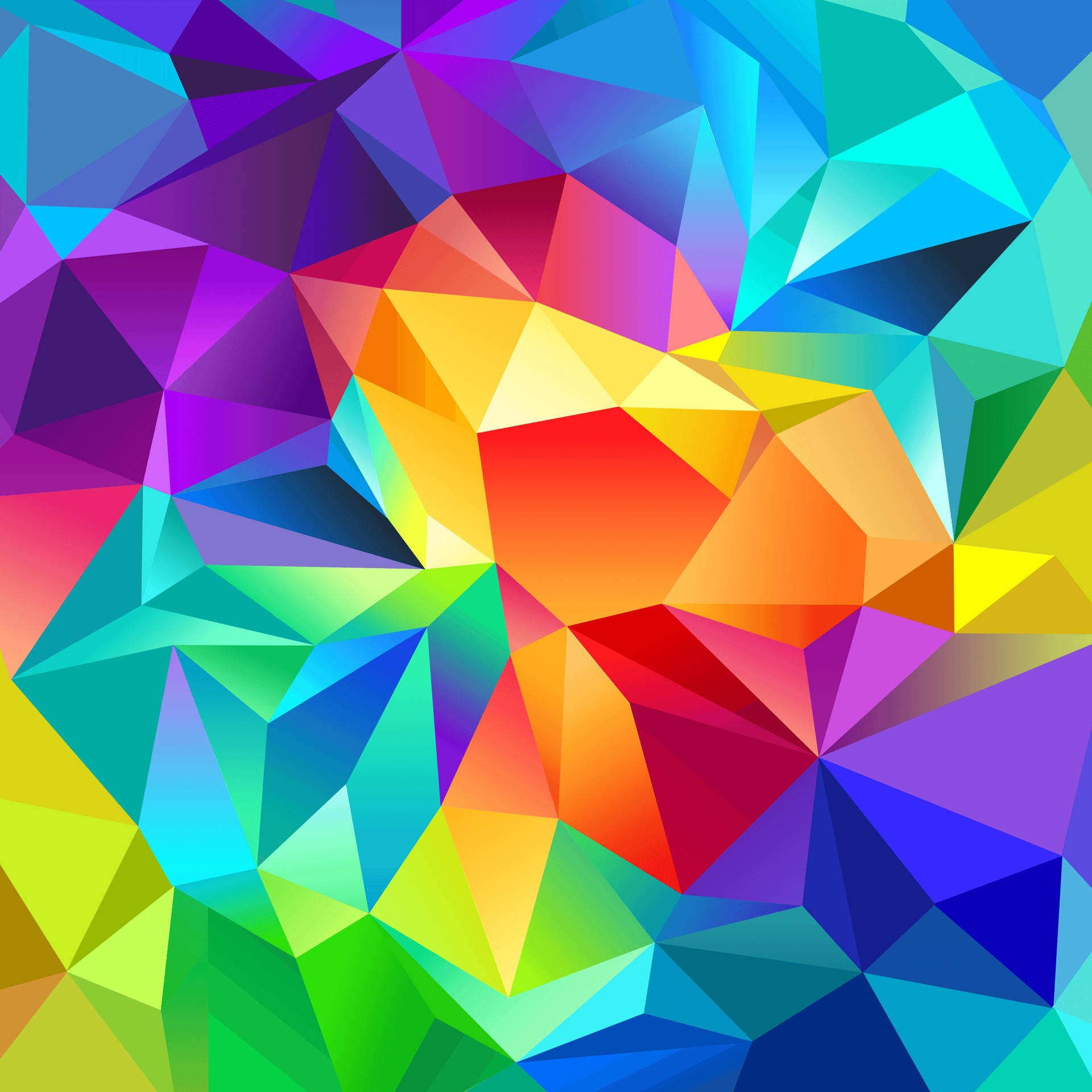 Colourful Polygonal Mosaic Samsung Galaxy Tablet Wallpaper