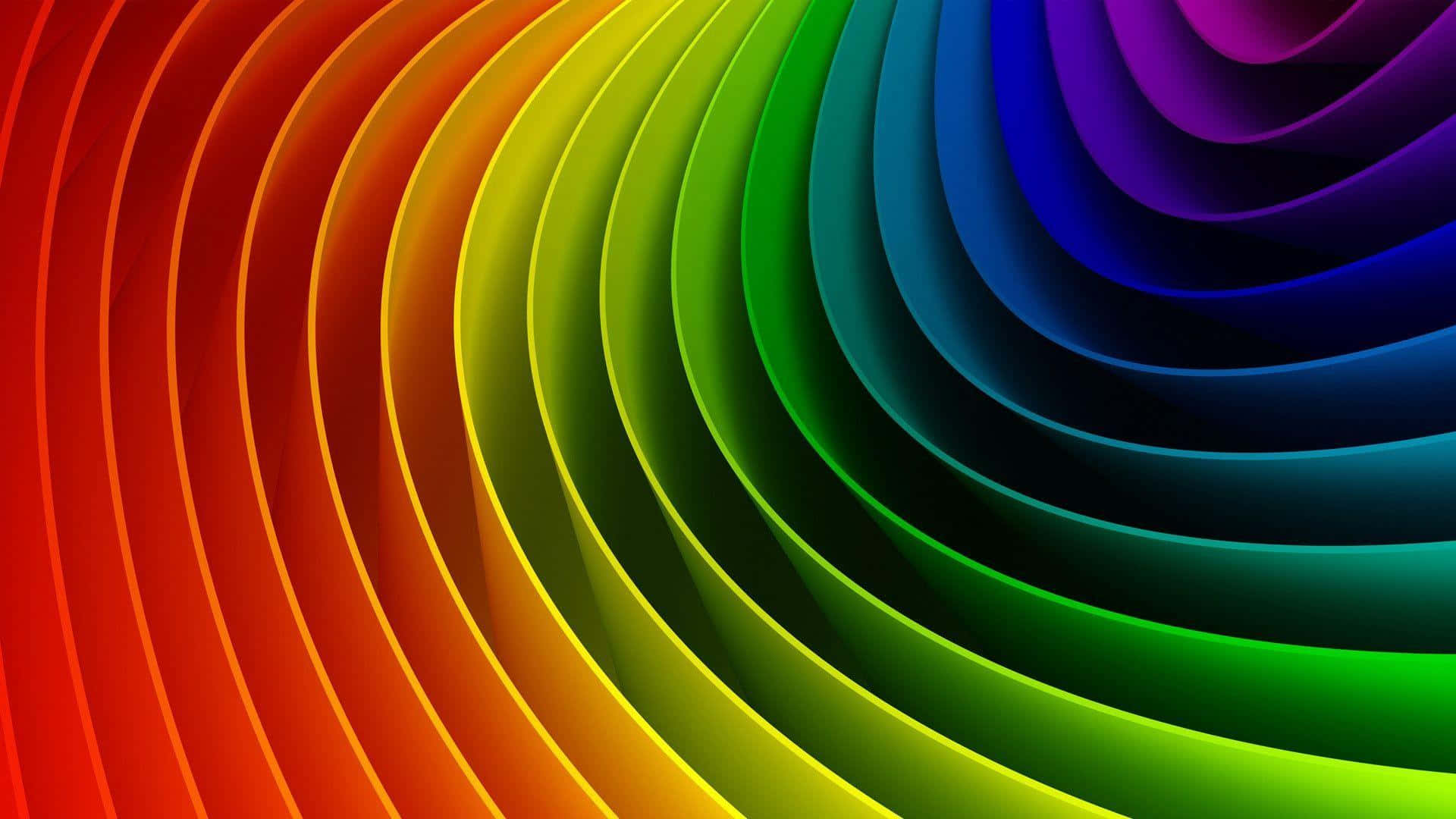 Vibrant Twists of Colour: A Rainbow Spiral Journey Wallpaper