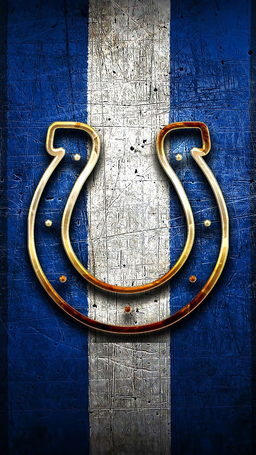 Logodei Colts Con Ferro Di Cavallo Dorato. Sfondo