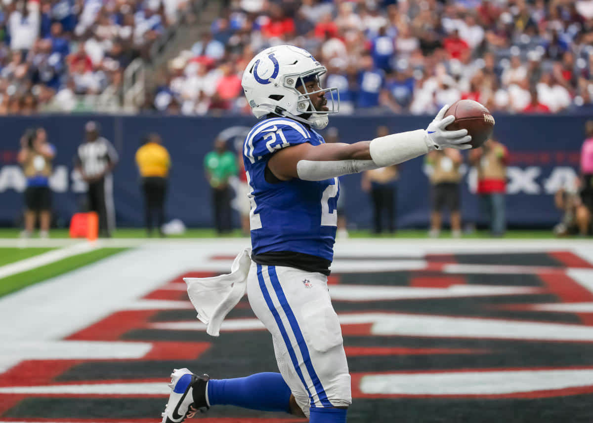 Colts Player Celebrating Touchdown Wallpaper