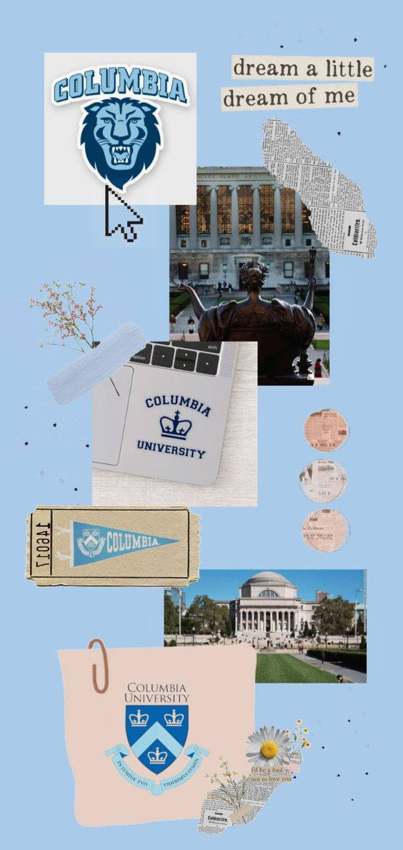 Columbia University Aesthetic Art Collage Wallpaper
