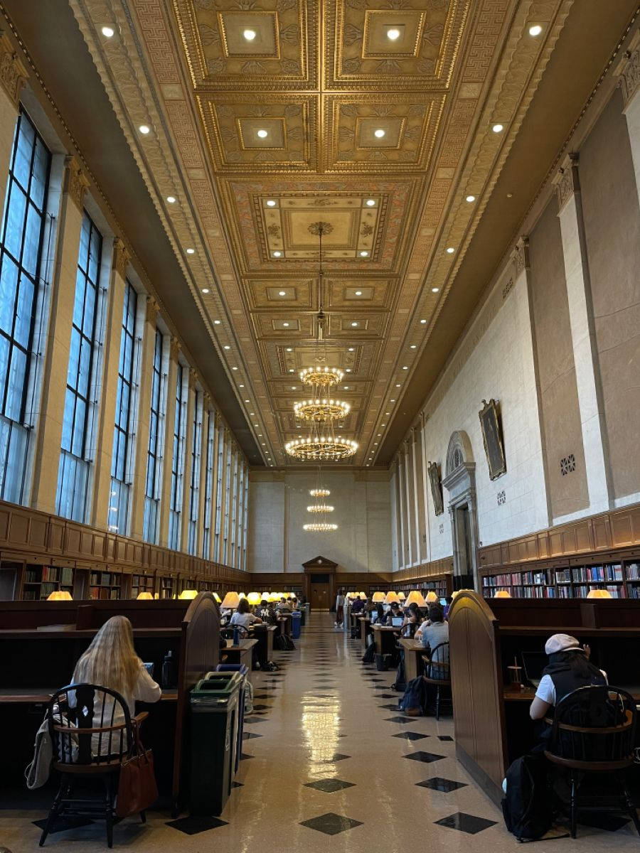 Interiorde La Biblioteca De La Universidad De Columbia Fondo de pantalla
