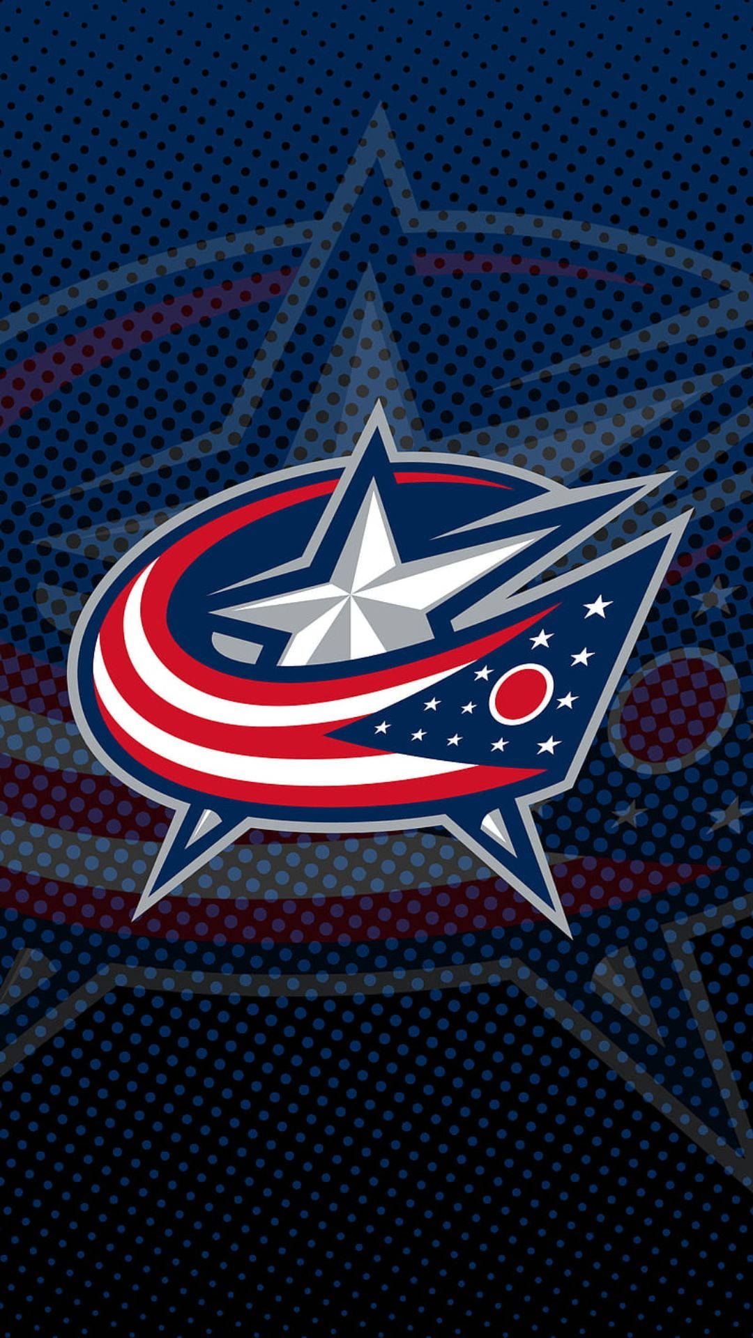 Columbus Blue Jackets On Dotted Background Wallpaper