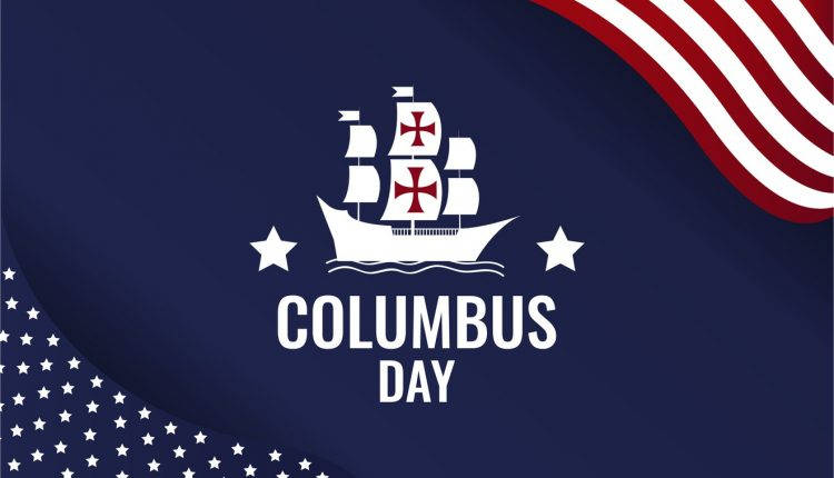 Columbus Day American Flag