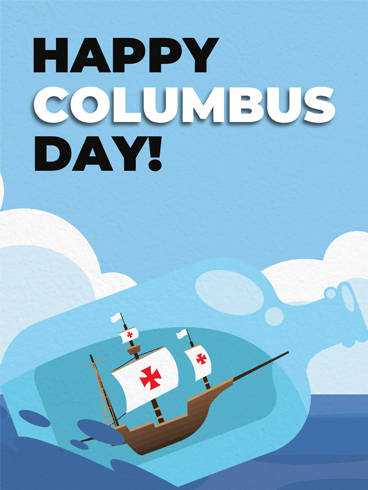 Columbus Day Ship In Bottle