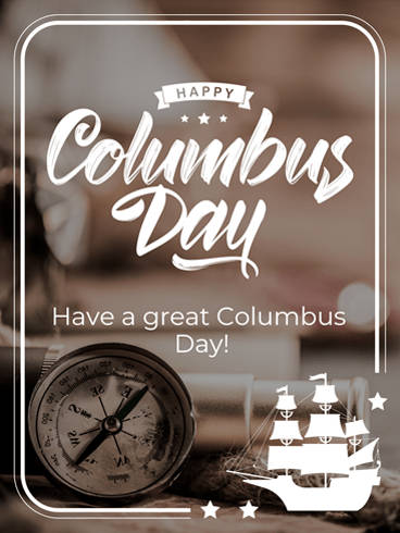 Columbus Day Vintage Compass