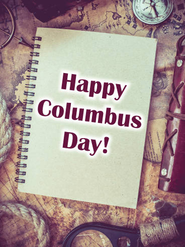 Columbus Day Vintage Notebook
