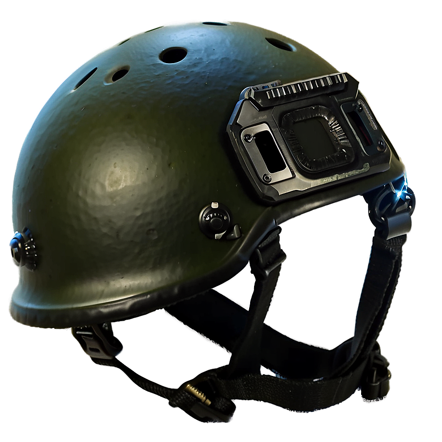 Combat Helmet With Gopro Mount Png 06262024 PNG