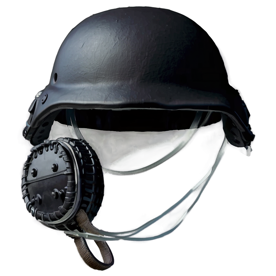 Combat Helmet With Protective Gear Png 06262024 PNG