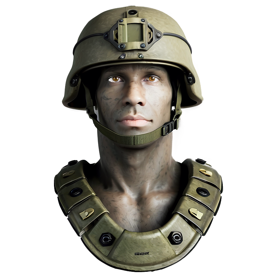 Combat Helmet With Protective Gear Png 06262024 PNG