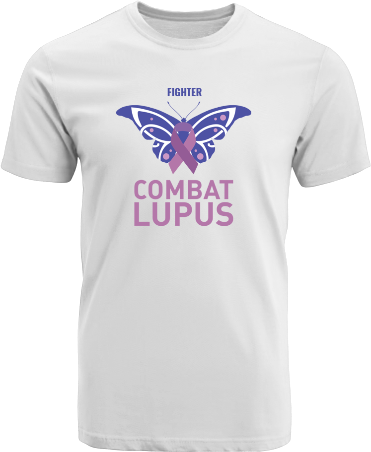 Combat Lupus Awareness T Shirt Design PNG