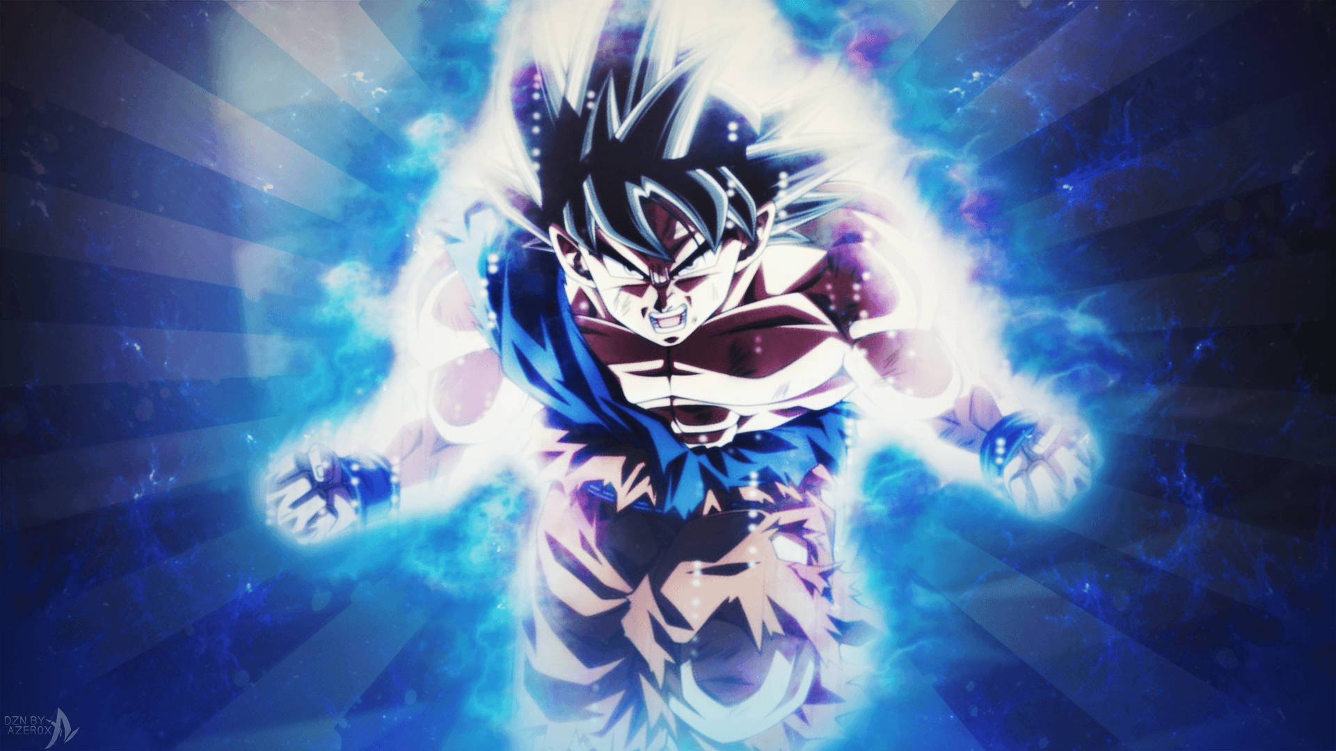 Bekämpfeden Ultra Instinct Goku. Wallpaper