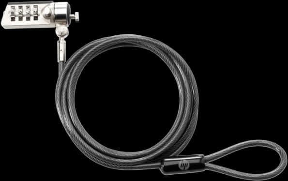 Combination Lock Security Cable PNG