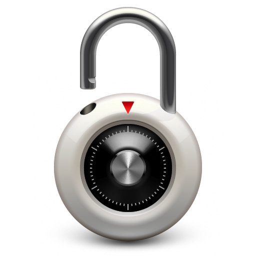 Combination Padlock Graphic PNG