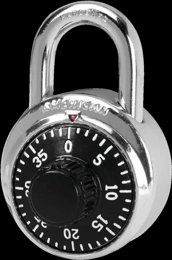 Combination Padlock Security Device PNG