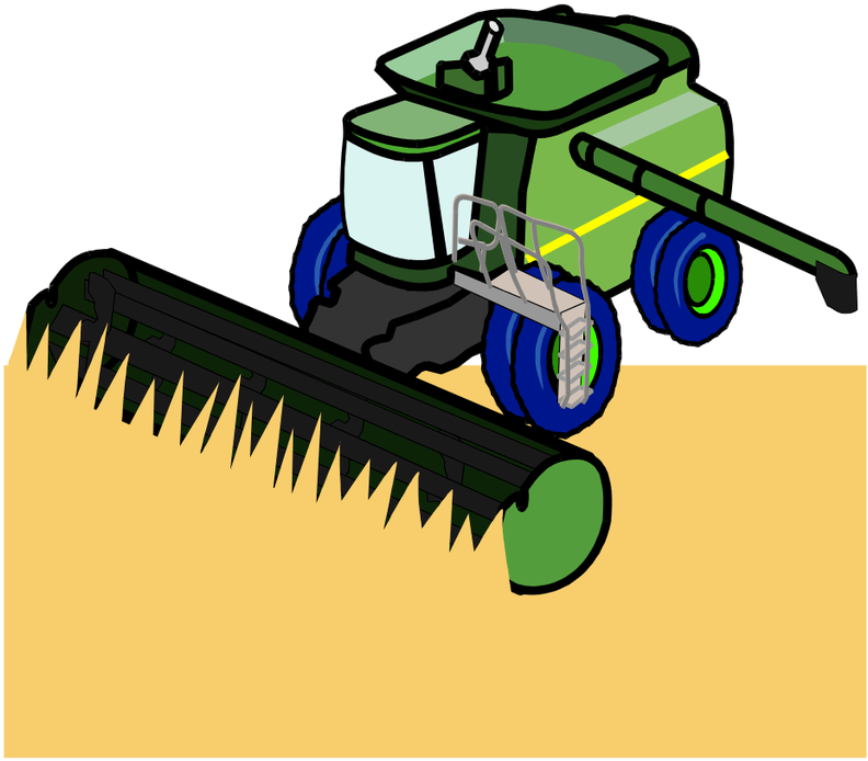 Combine Harvesterin Field PNG