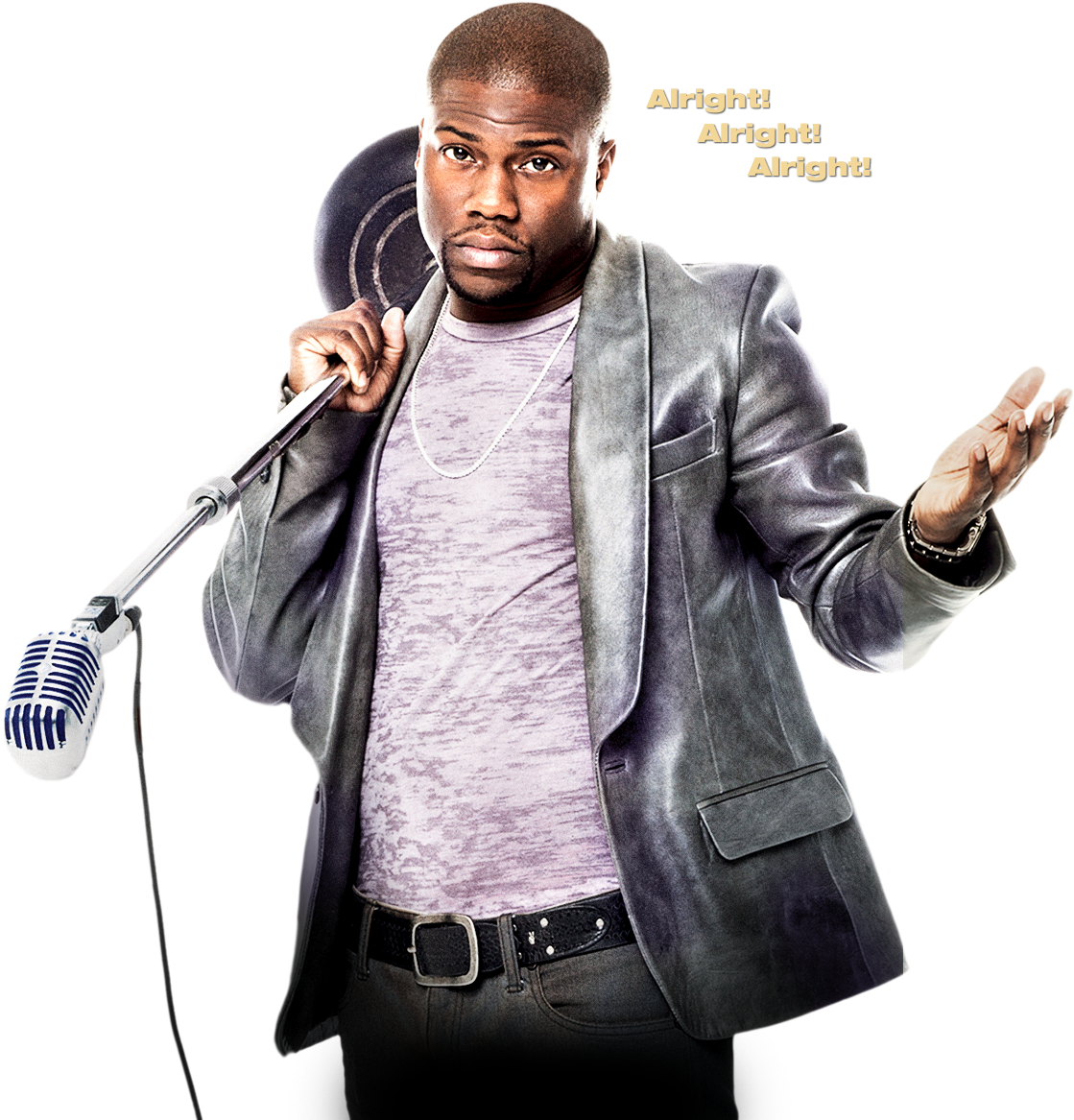 Comedianwith Microphoneand Catchphrase PNG