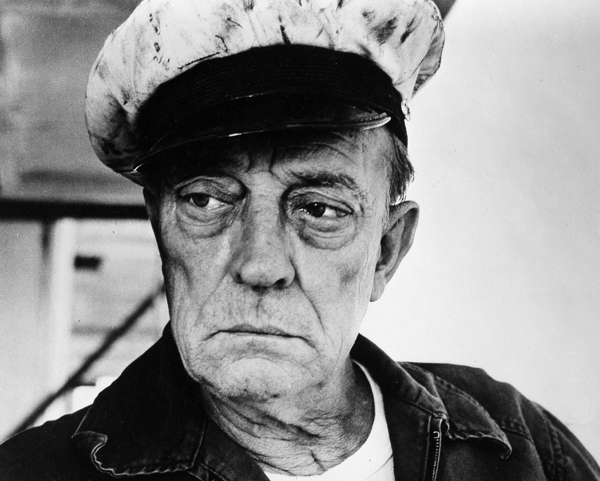 Actorde Comedia Buster Keaton Envejecido Fondo de pantalla