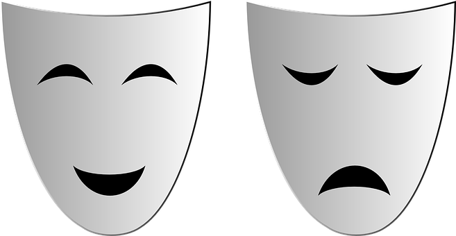 Comedy_and_ Tragedy_ Masks_ Vector PNG