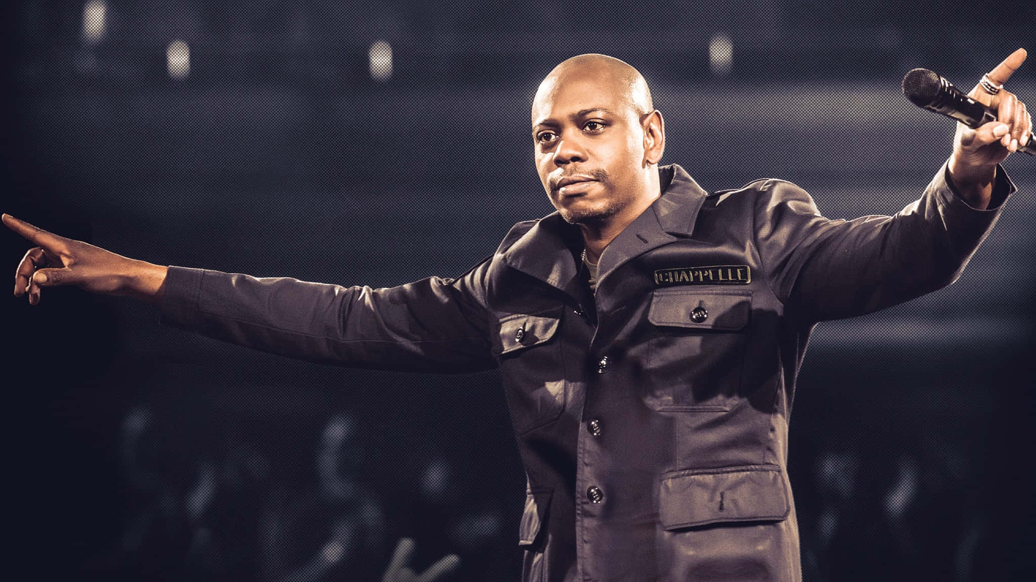 Comedy King Dave Chappelle Performing Live Wallpaper