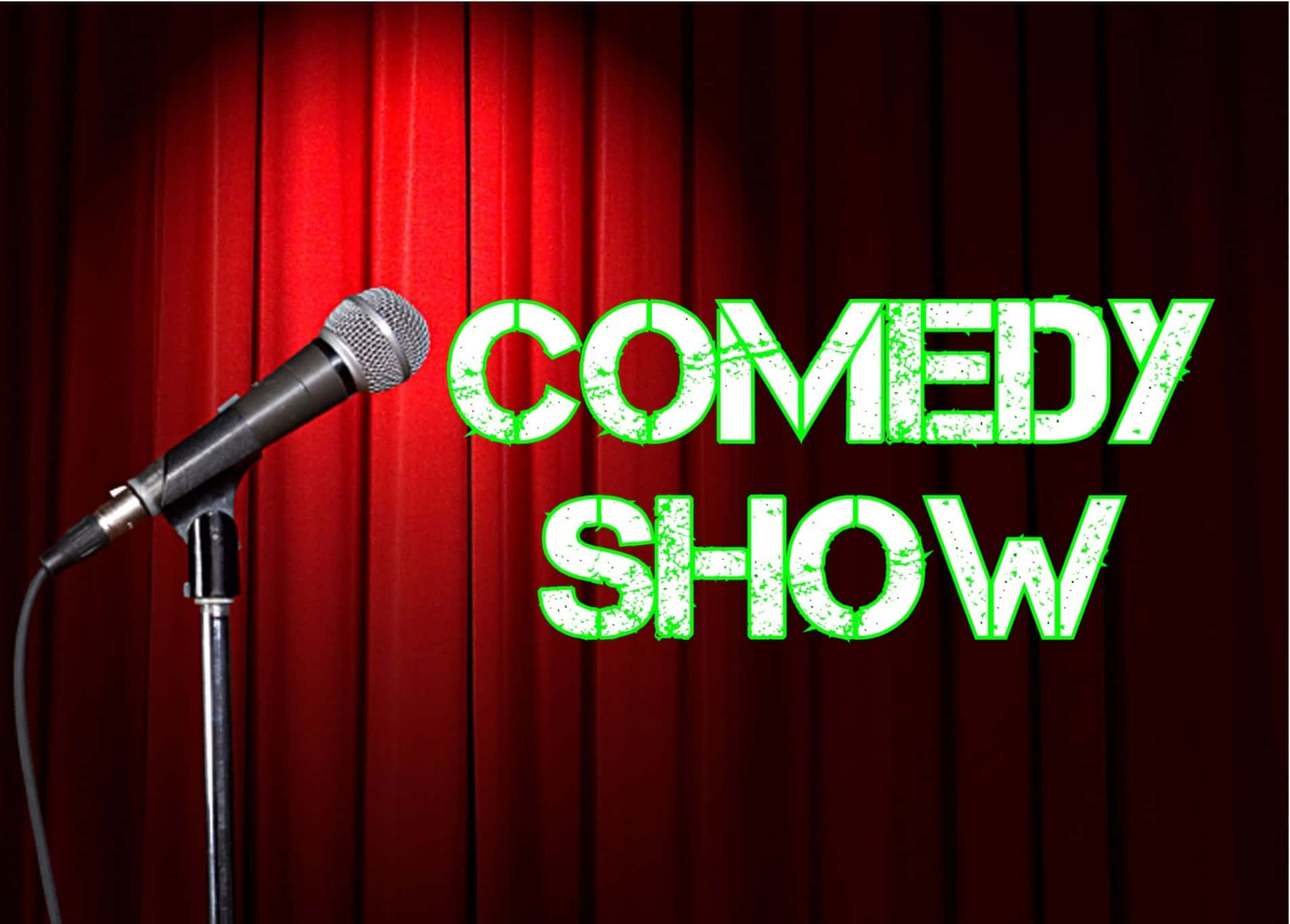 Comedy Show Logo With Microphone