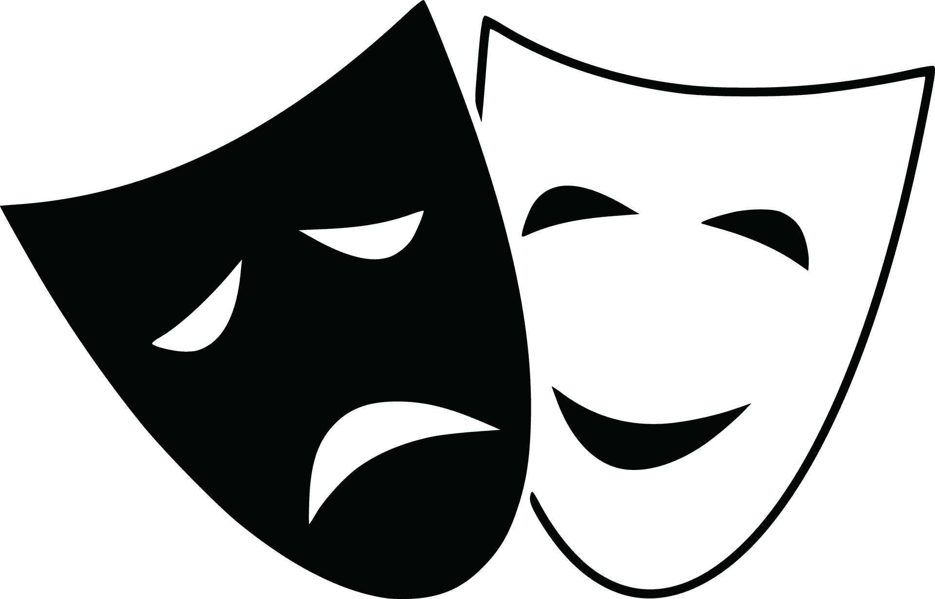 Comedy Tragedy Masks Icon PNG