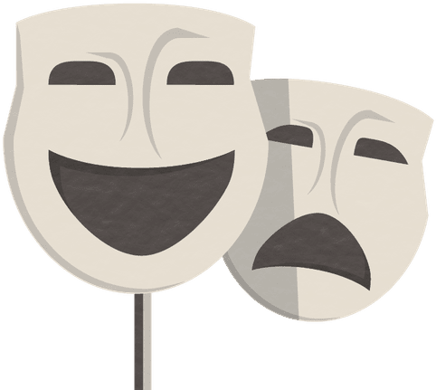 Comedy Tragedy Masks Theater Symbol PNG