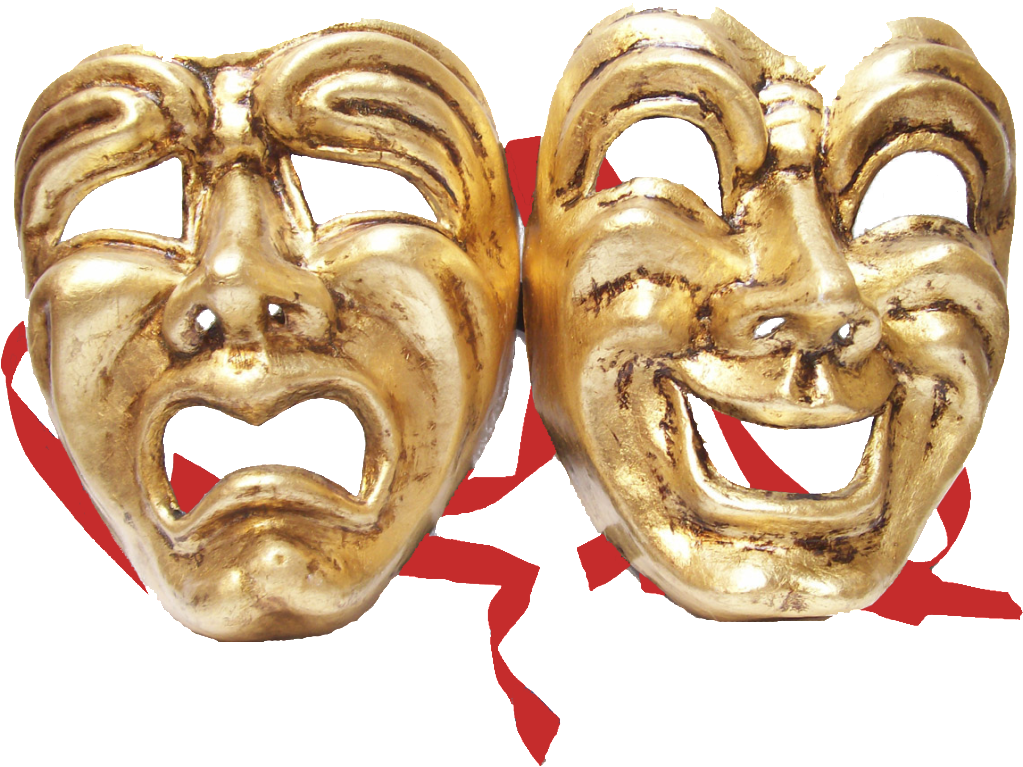 Comedy Tragedy Masks Theater Symbols PNG