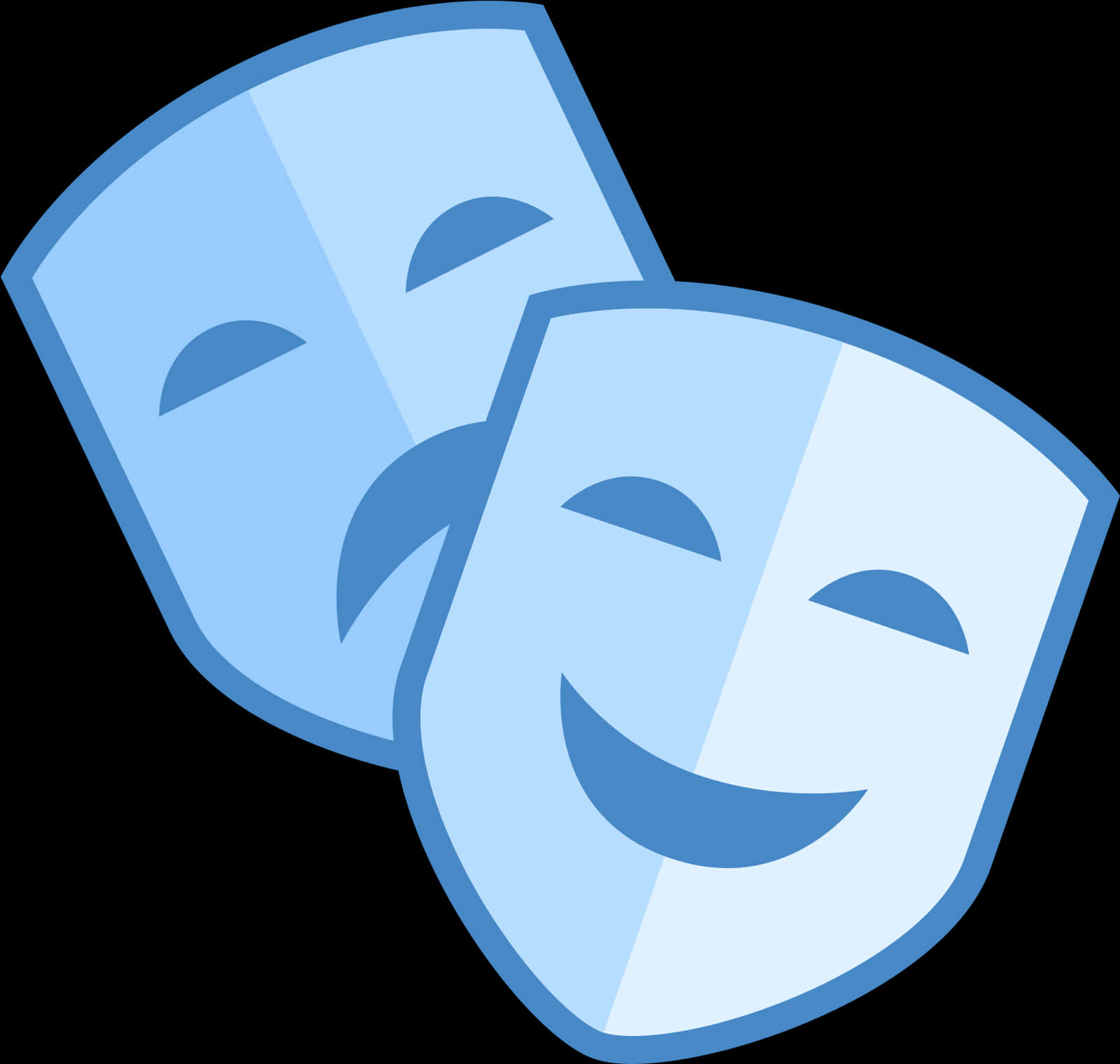 Comedy_ Tragedy_ Masks_ Vector PNG