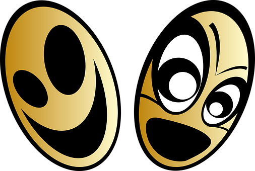 Comedy_ Tragedy_ Masks_ Vector PNG