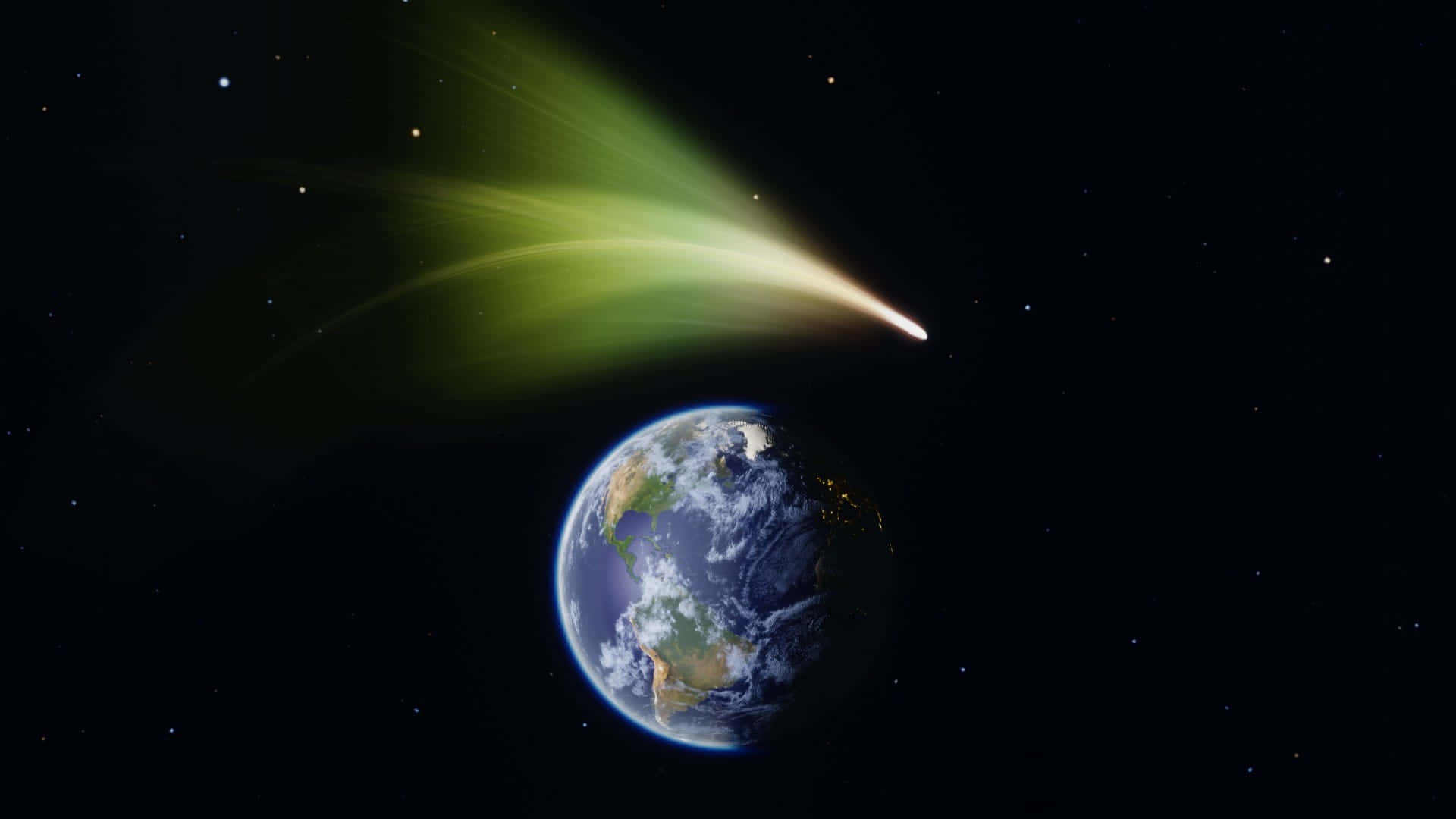 Comet Passing By Earth Wallpaper