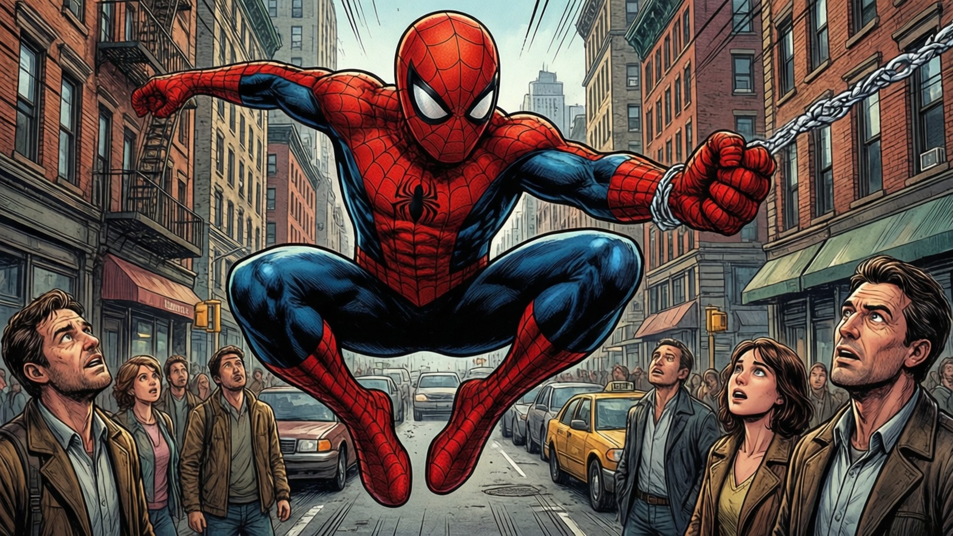 Comic Action Swing Wallpaper