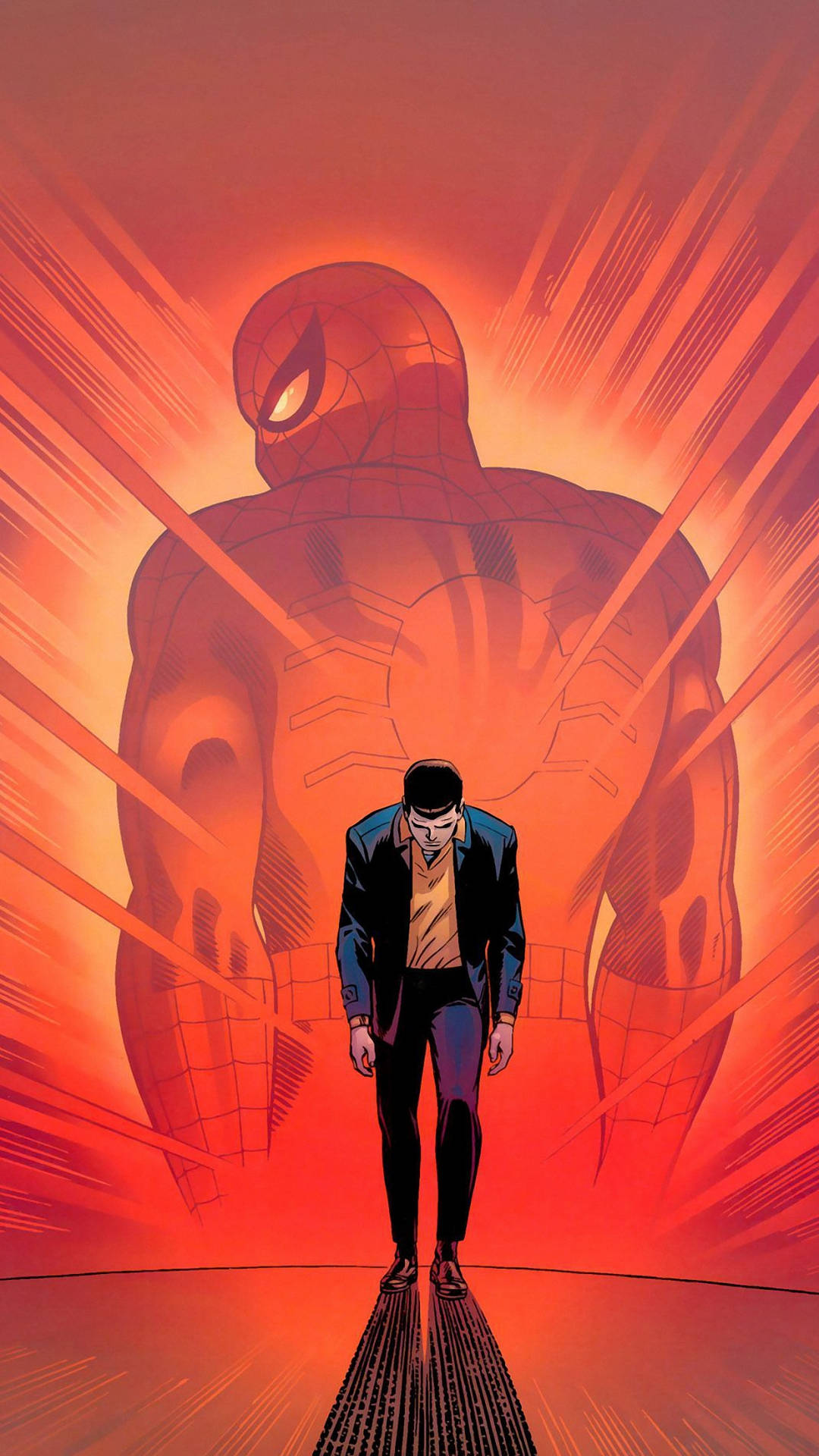 Comic Art Spider Man Iphone Wallpaper