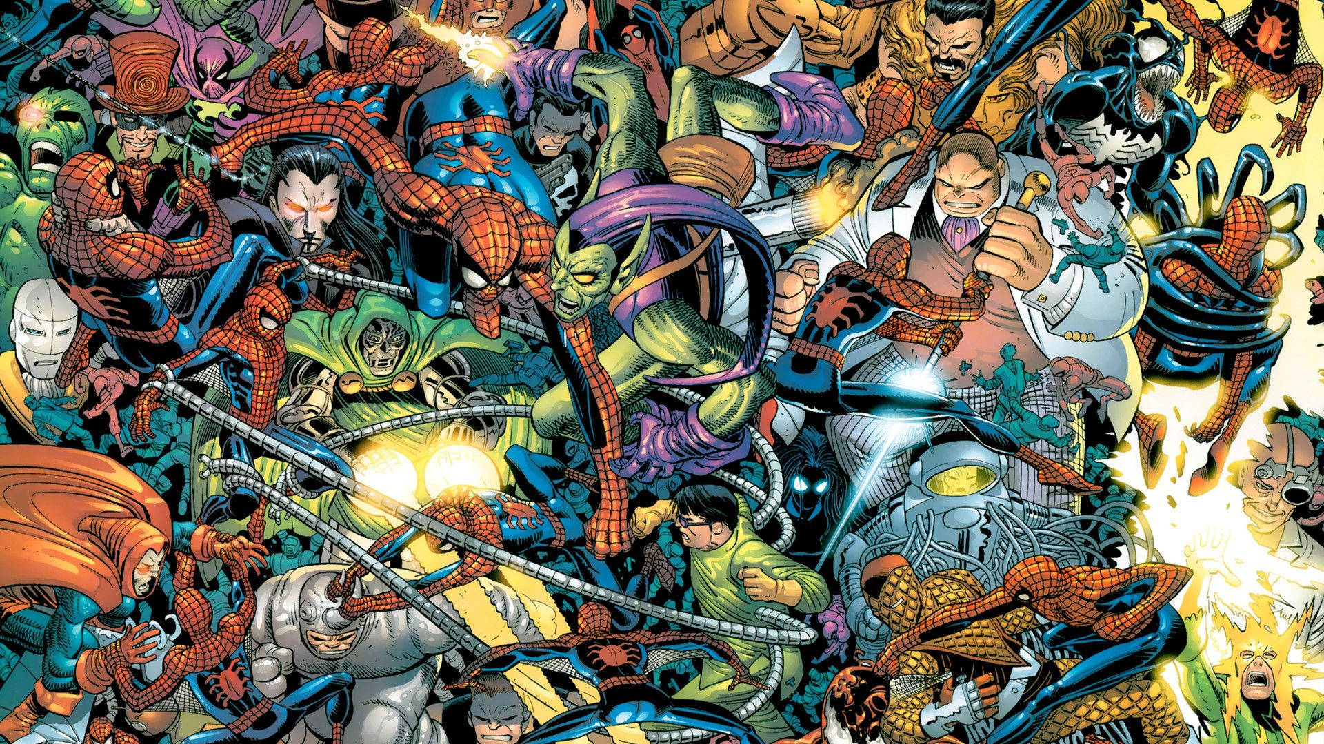 Comic Book Artwork of Spider-Man Wallpaper
