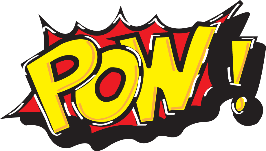 Comic Book P O W Exclamation PNG