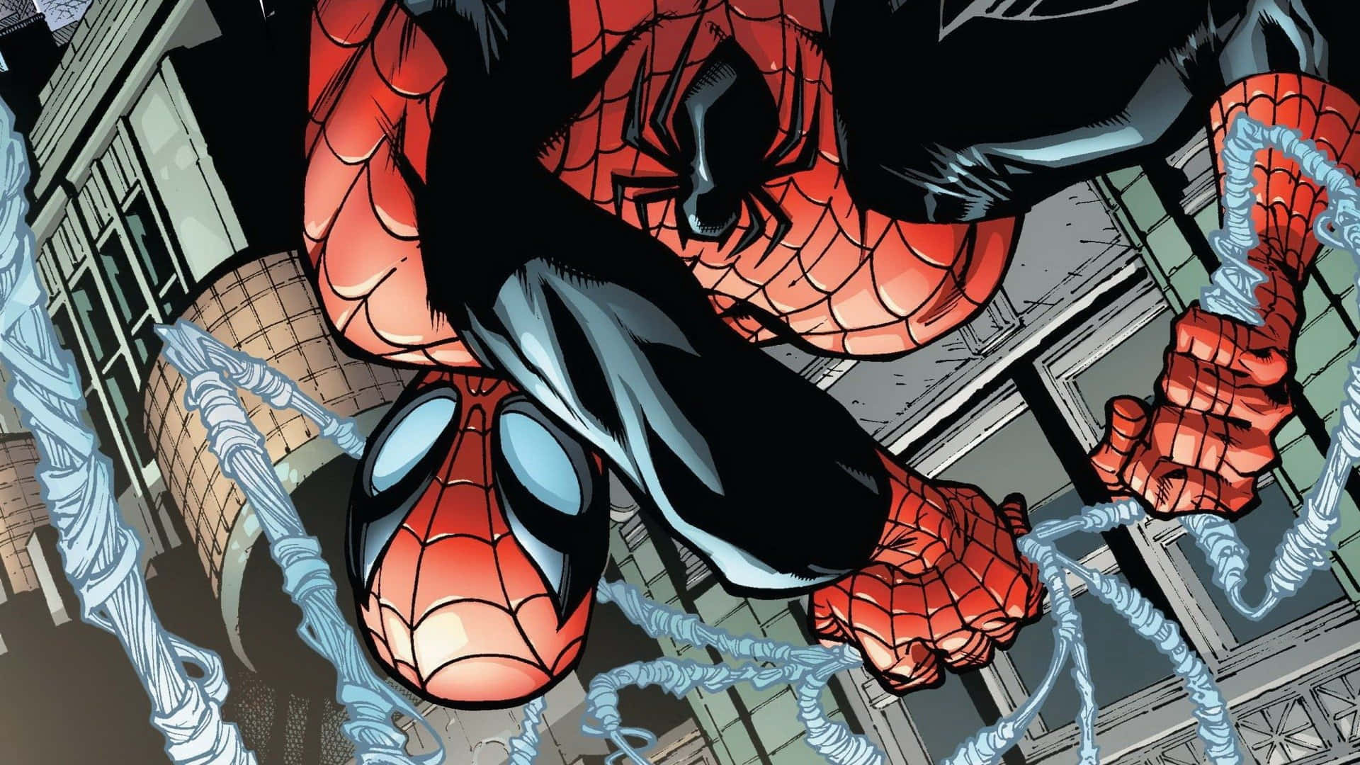 Serietidningsbildmed Spider-man Som Profilbild (pfp). Wallpaper
