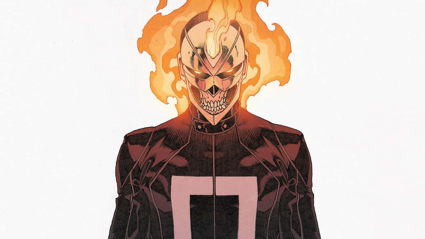 Comic Character Robbie Ghost Rider Fire Pfp Wallpaper
