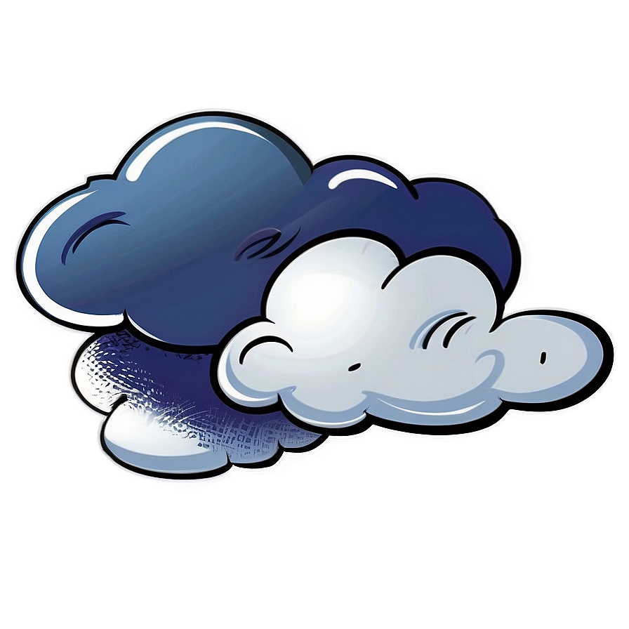 Comic Cloud A PNG