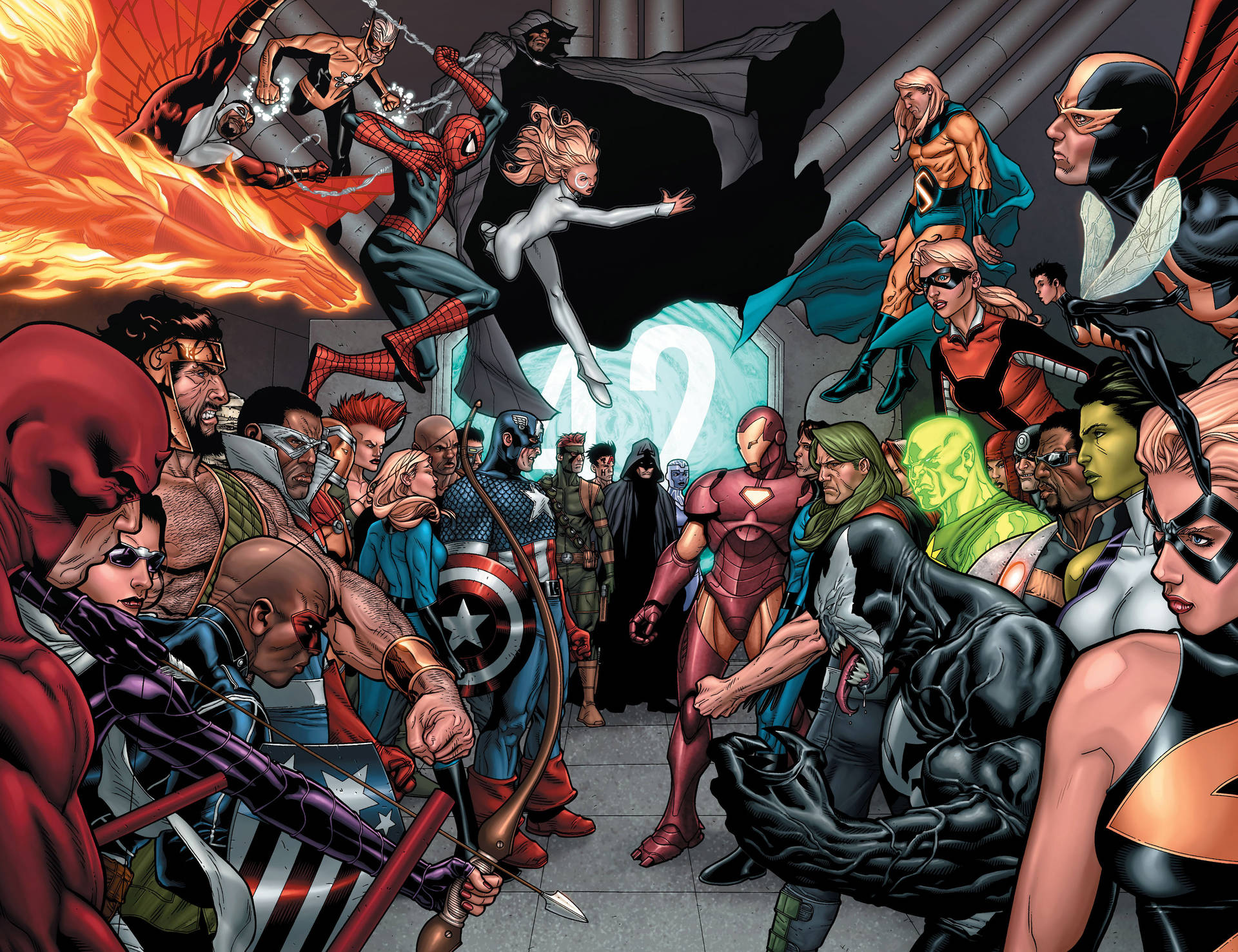 Grupode Cómics Marvel Para Portátil Fondo de pantalla