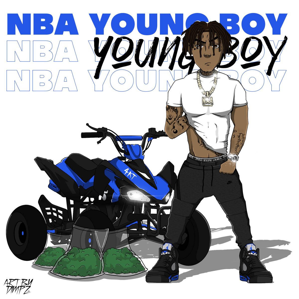Comic Nba Youngboy Logo Illustration Background