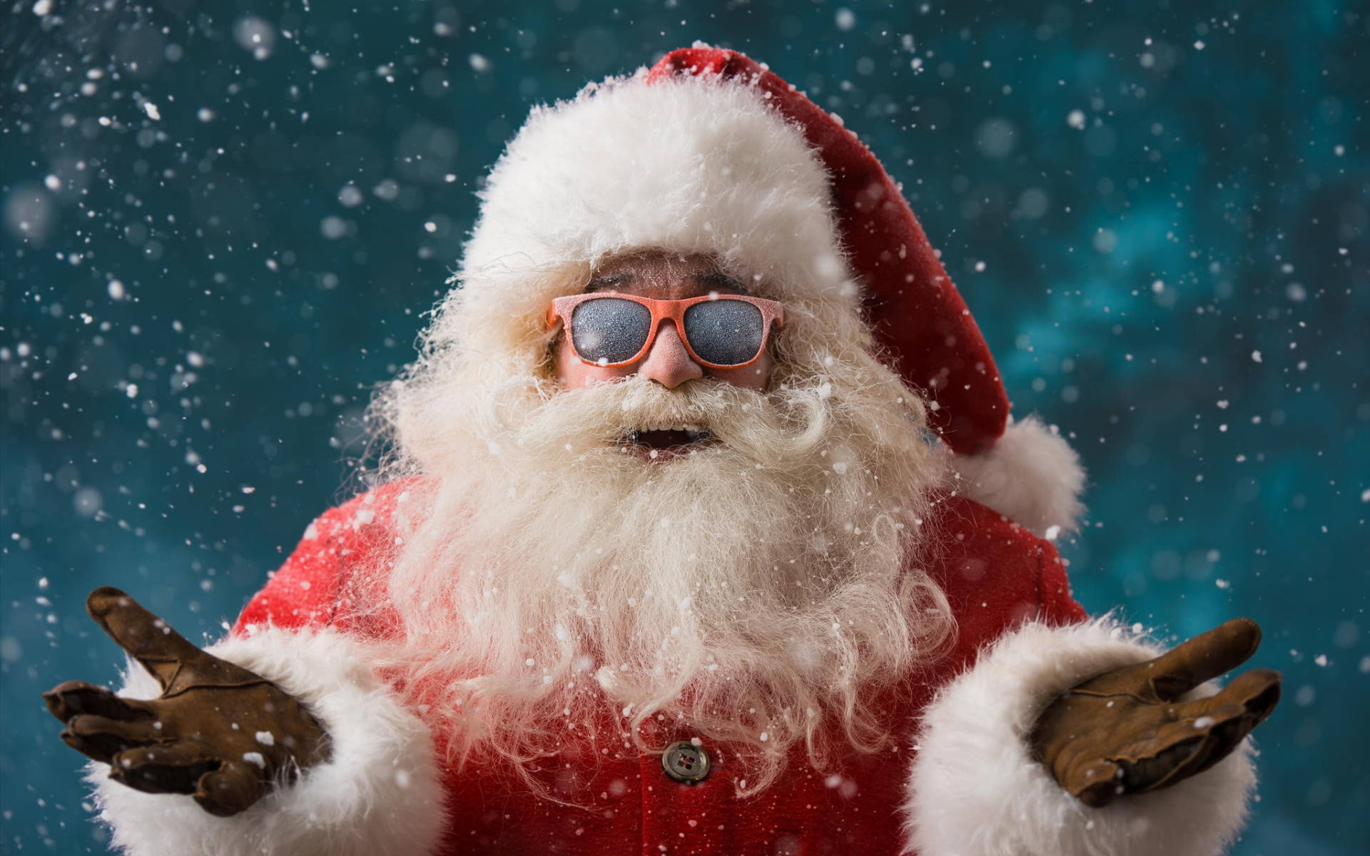 Comic Santa With Sunglasses