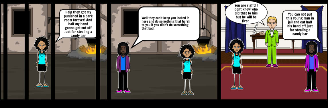 Download Comic Strip Dialogueon Justiceand Punishment | Wallpapers.com
