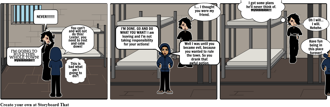 Comic Strip_ Confrontation In Jail Cell PNG