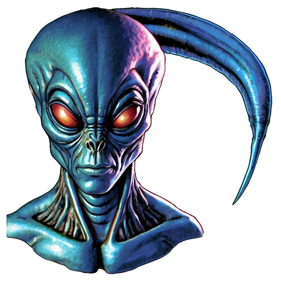 Comic Style Alien Png 05032024 PNG
