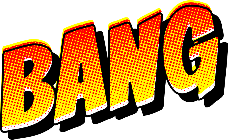 Comic Style B A N G Word Art PNG