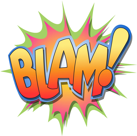 Comic Style Blam Exclamation PNG