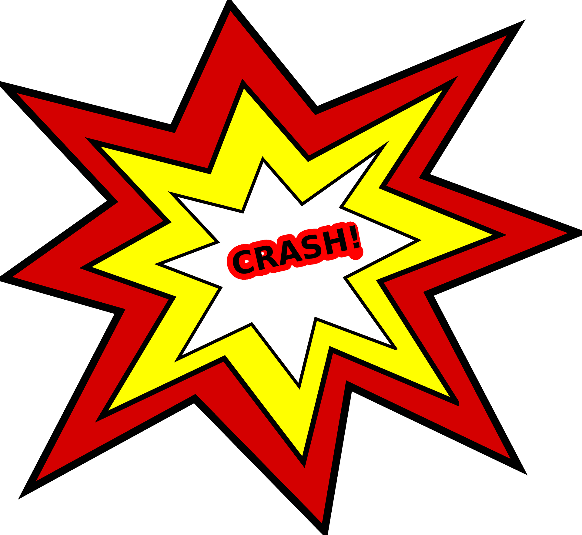 Comic Style Crash Explosion PNG